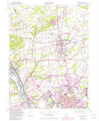 Pennington New Jersey Historical topographic map, 1:24000 scale, 7.5 X 7.5 Minute, Year 1954