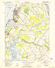 Penns Grove New Jersey Historical topographic map, 1:24000 scale, 7.5 X 7.5 Minute, Year 1951