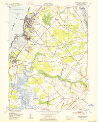 Penns Grove New Jersey Historical topographic map, 1:24000 scale, 7.5 X 7.5 Minute, Year 1951