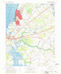 Penns Grove New Jersey Historical topographic map, 1:24000 scale, 7.5 X 7.5 Minute, Year 1967