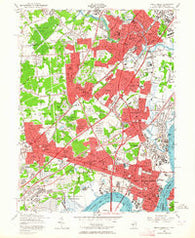 Perth Amboy New Jersey Historical topographic map, 1:24000 scale, 7.5 X 7.5 Minute, Year 1956