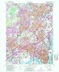 Perth Amboy New Jersey Historical topographic map, 1:24000 scale, 7.5 X 7.5 Minute, Year 1956