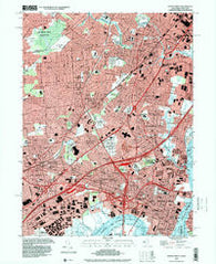 Perth Amboy New Jersey Historical topographic map, 1:24000 scale, 7.5 X 7.5 Minute, Year 1995