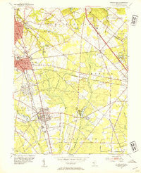 Pitman East New Jersey Historical topographic map, 1:24000 scale, 7.5 X 7.5 Minute, Year 1953