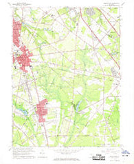 Pitman East New Jersey Historical topographic map, 1:24000 scale, 7.5 X 7.5 Minute, Year 1966
