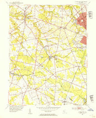 Pitman West New Jersey Historical topographic map, 1:24000 scale, 7.5 X 7.5 Minute, Year 1953