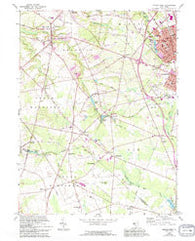Pitman West New Jersey Historical topographic map, 1:24000 scale, 7.5 X 7.5 Minute, Year 1967