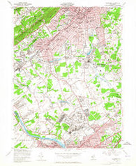 Plainfield New Jersey Historical topographic map, 1:24000 scale, 7.5 X 7.5 Minute, Year 1955
