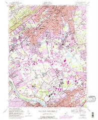 Plainfield New Jersey Historical topographic map, 1:24000 scale, 7.5 X 7.5 Minute, Year 1955