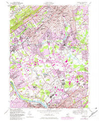 Plainfield New Jersey Historical topographic map, 1:24000 scale, 7.5 X 7.5 Minute, Year 1955