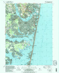 Point Pleasant New Jersey Historical topographic map, 1:24000 scale, 7.5 X 7.5 Minute, Year 1989
