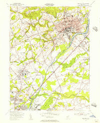 Princeton New Jersey Historical topographic map, 1:24000 scale, 7.5 X 7.5 Minute, Year 1954