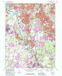 Runnemede New Jersey Historical topographic map, 1:24000 scale, 7.5 X 7.5 Minute, Year 1967