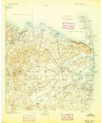 Sandy Hook New Jersey Historical topographic map, 1:62500 scale, 15 X 15 Minute, Year 1893