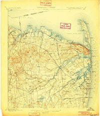 Sandy Hook New Jersey Historical topographic map, 1:62500 scale, 15 X 15 Minute, Year 1901