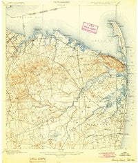Sandy Hook New Jersey Historical topographic map, 1:62500 scale, 15 X 15 Minute, Year 1901