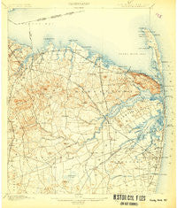 Sandy Hook New Jersey Historical topographic map, 1:62500 scale, 15 X 15 Minute, Year 1901