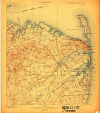Sandy Hook New Jersey Historical topographic map, 1:62500 scale, 15 X 15 Minute, Year 1901