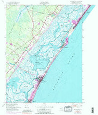 Sea Isle City New Jersey Historical topographic map, 1:24000 scale, 7.5 X 7.5 Minute, Year 1952