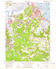 South Amboy New Jersey Historical topographic map, 1:24000 scale, 7.5 X 7.5 Minute, Year 1954