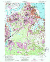 South Amboy New Jersey Historical topographic map, 1:24000 scale, 7.5 X 7.5 Minute, Year 1954