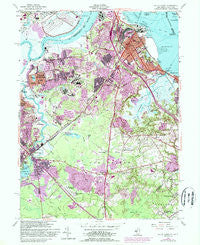 South Amboy New Jersey Historical topographic map, 1:24000 scale, 7.5 X 7.5 Minute, Year 1954