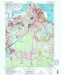 South Amboy New Jersey Historical topographic map, 1:24000 scale, 7.5 X 7.5 Minute, Year 1954