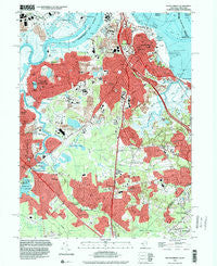 South Amboy New Jersey Historical topographic map, 1:24000 scale, 7.5 X 7.5 Minute, Year 1995