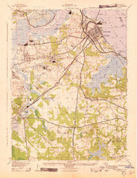South Amboy New Jersey Historical topographic map, 1:25000 scale, 7.5 X 7.5 Minute, Year 1943