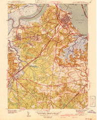 South Amboy New Jersey Historical topographic map, 1:31680 scale, 7.5 X 7.5 Minute, Year 1941