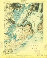 Staten Island New York Historical topographic map, 1:62500 scale, 15 X 15 Minute, Year 1900