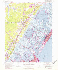 Stone Harbor New Jersey Historical topographic map, 1:24000 scale, 7.5 X 7.5 Minute, Year 1955