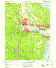 Toms River New Jersey Historical topographic map, 1:24000 scale, 7.5 X 7.5 Minute, Year 1953