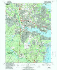 Toms River New Jersey Historical topographic map, 1:24000 scale, 7.5 X 7.5 Minute, Year 1989