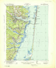Toms River New Jersey Historical topographic map, 1:62500 scale, 15 X 15 Minute, Year 1941
