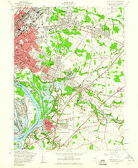 Trenton East New Jersey Historical topographic map, 1:24000 scale, 7.5 X 7.5 Minute, Year 1957