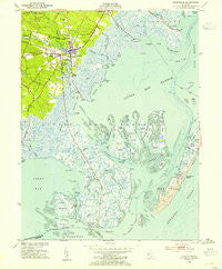 Tuckerton New Jersey Historical topographic map, 1:24000 scale, 7.5 X 7.5 Minute, Year 1952