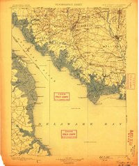 Vineland New Jersey Historical topographic map, 1:125000 scale, 30 X 30 Minute, Year 1899