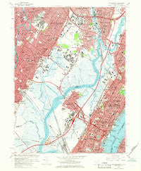 Weehawken New Jersey Historical topographic map, 1:24000 scale, 7.5 X 7.5 Minute, Year 1967
