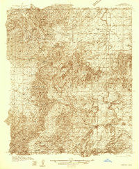Capitan New Mexico Historical topographic map, 1:48000 scale, 15 X 15 Minute, Year 1934