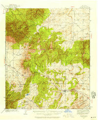 Capitan New Mexico Historical topographic map, 1:62500 scale, 15 X 15 Minute, Year 1934