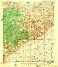 Carlsbad Caverns West New Mexico Historical topographic map, 1:62500 scale, 15 X 15 Minute, Year 1943