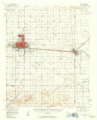 Clovis New Mexico Historical topographic map, 1:62500 scale, 15 X 15 Minute, Year 1957