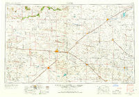 Clovis New Mexico Historical topographic map, 1:250000 scale, 1 X 2 Degree, Year 1954