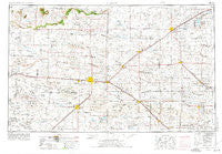 Clovis New Mexico Historical topographic map, 1:250000 scale, 1 X 2 Degree, Year 1954