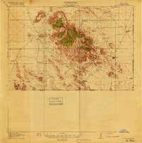 Dog Mountains New Mexico Historical topographic map, 1:62500 scale, 15 X 15 Minute, Year 1918