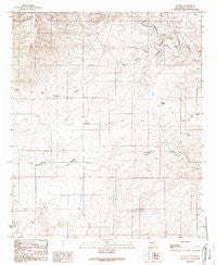 Dunken New Mexico Historical topographic map, 1:24000 scale, 7.5 X 7.5 Minute, Year 1989
