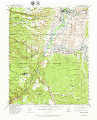 Espanola New Mexico Historical topographic map, 1:62500 scale, 15 X 15 Minute, Year 1953