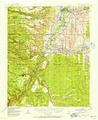 Espanola New Mexico Historical topographic map, 1:62500 scale, 15 X 15 Minute, Year 1953