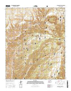 Indian Peaks West New Mexico Current topographic map, 1:24000 scale, 7.5 X 7.5 Minute, Year 2017